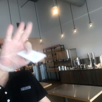Chipotle Mexican Grill - The open hand blocking the camera by manager Will Casey who didn't want to be photographed. - Mexican Near Me - Amherst, New York