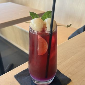 LUA Asian Fusion Eatery - Hibiscus Lychee Mocktail - Asian Fusion Near Me - Dana Point, California