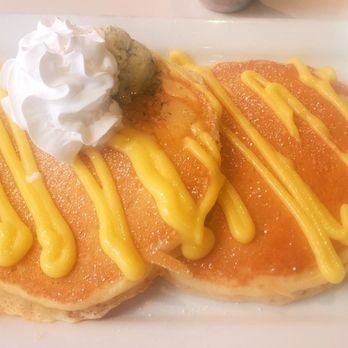 Lemon Tree Cafe - Buttermilk pancakes with lemon curd and dill butter. - Breakfast & Brunch Near Me - Rancho Cucamonga, California