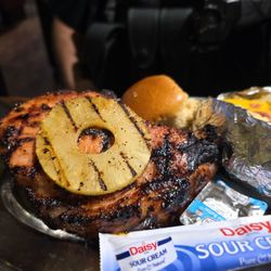 Hamaknockers Bar-B-Q - Pork Chop & Baked Potato
