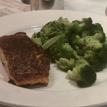 BrickTop's - Blackened salmon and Steamed broccoli - New American Near Me - Nashville, Tennessee