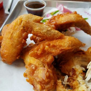 Holdaak Fried Chicken - Original chicken wings with caramel soy sauce on the side as dipping - Chicken Shop Near Me - Fullerton, California