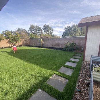 EcoGrass - My backyard after EcoGrass did a complete make over's I'm obsessed with the results. - Artificial Turf Near Me - Reseda, California