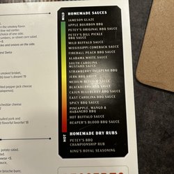 Sauce choices