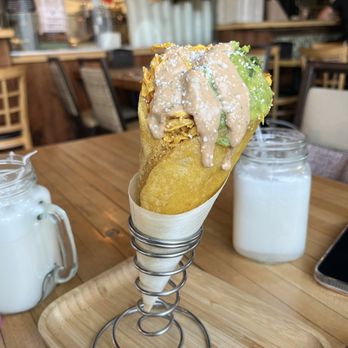 Arepalicious - Shredded Chicken Arepacone - Colombian Near Me - Ozone Park, New York