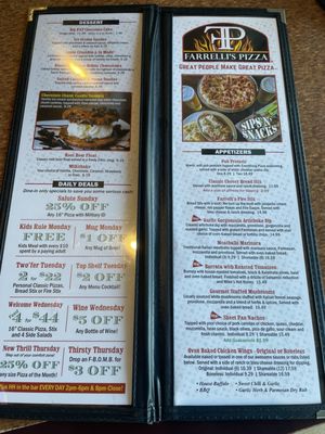 Menu photo 2 Farrelli's Pizza Tacoma, WA