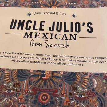 Uncle Julio's - Menu - Tex-Mex Near Me - Arlington, Virginia Uncle Julio's - Menu - Tex-Mex Near Me - Arlington, Virginia