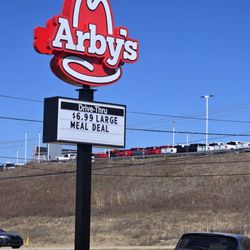 Arby's - The sign outside of Uniontown Arby's.