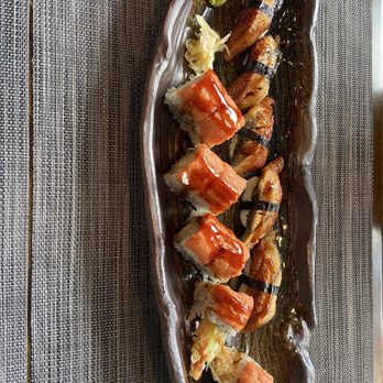 Sake Kawa - Top: 5 pieces of unagi  Bottom: Shrimp Tempura roll - Sushi Bars Near Me - Astoria, New York