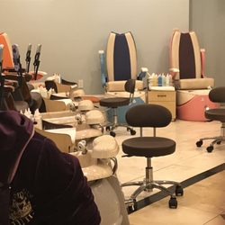 M T Nail - Looks like they have kiddie pedicure chairs! Very cute