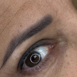Colour Clinic - 3 year old powdered brow tattoo done by Marcie at the Colour Clinic in Oakville.