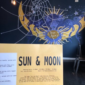 Sun and Moon - menu and wall art - Thai Near Me - San Francisco, California Sun and Moon - menu and wall art - Thai Near Me - San Francisco, California