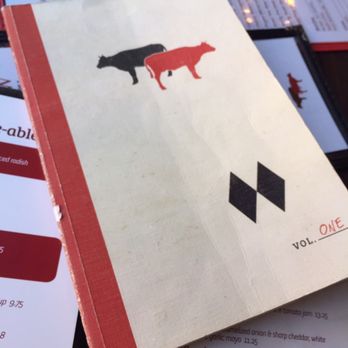 Red Cow North Loop - 60 some page cocktail menu. You are presented with some serious reading material with all of the menus! - New American Near Me - Minneapolis, Minnesota Red Cow North Loop - 60 some page cocktail menu. You are presented with some serious reading material with all of the menus! - New American Near Me - Minneapolis, Minnesota
