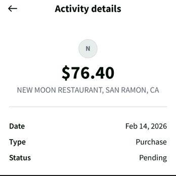 New Moon Restaurant - My Bank Charges From New Moon Restaurant - Chinese Near Me - San Ramon, California New Moon Restaurant - My Bank Charges From New Moon Restaurant - Chinese Near Me - San Ramon, California