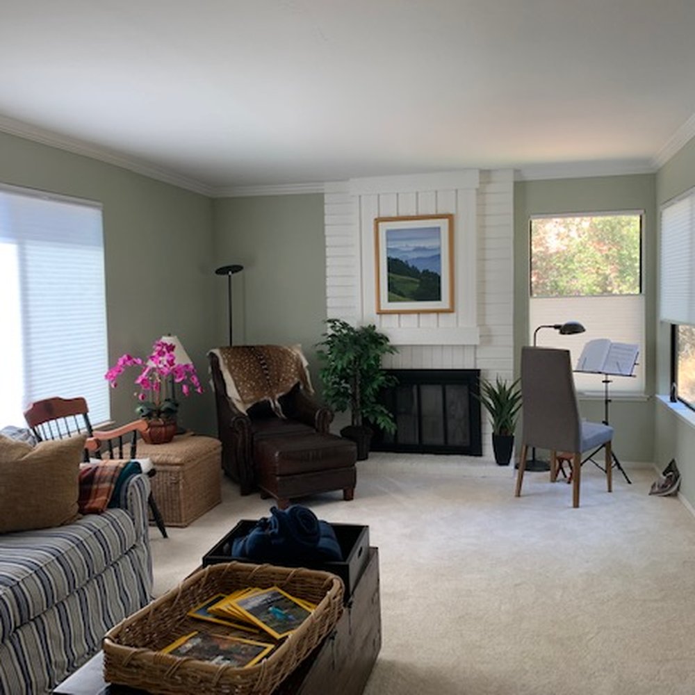 Miller Window Covering - Honeycomb Cordless Lift Top-down Bottom-up Bella Vista 3501 Brisk White - showing completely down as well as Top-down and Bottom-up - Shades & Blinds Near Me