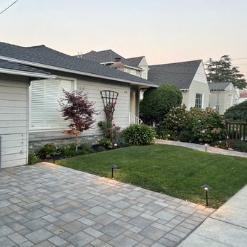 PaverScaping - paver on driveway. landscape lights. - Landscaping Near Me
