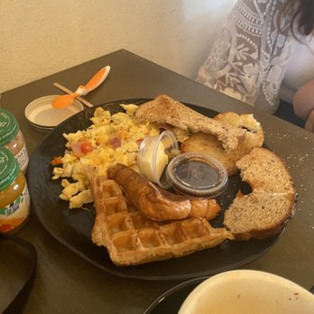O Positivo Cafe - Waffles with omelette and hash browns - Coffee & Tea Near Me - San Sebastián, Puerto Rico O Positivo Cafe - Waffles with omelette and hash browns - Coffee & Tea Near Me - San Sebastián, Puerto Rico