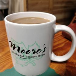 Unlimited coffee refills @ Moore's Sugar Shack/ Freedom NY