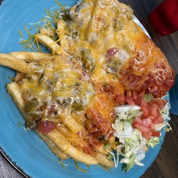 Ramona's Mexican Café - The burrito Grande, Xmas smothered! - Mexican Near Me - Albuquerque, New Mexico