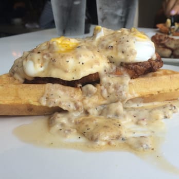 Toast - Chicken & waffles with poached eggs - Breakfast & Brunch Near Me - Birmingham, Michigan