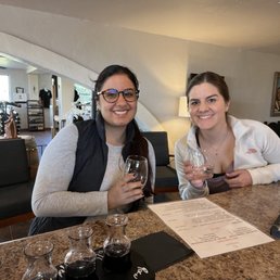 Enjoying the wine flight