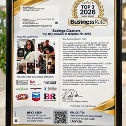 Saving Cleaners - Top Dry Cleaner for Milpitas in 2026