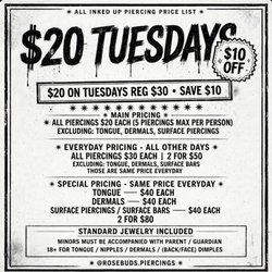 All Inkd Up - #ihatemondays $20 Tuesdays