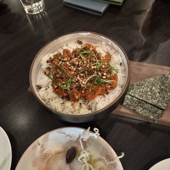 Indo - Salted squid: permanented, chili paste, sesame seeds, rice, Nori (17) - Pan Asian Near Me - St. Louis, Missouri Indo - Salted squid: permanented, chili paste, sesame seeds, rice, Nori (17) - Pan Asian Near Me - St. Louis, Missouri
