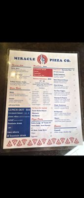 Menu photo 1 Miracle Pizza Birmingham, AL Menu photo 1 Miracle Pizza Birmingham, AL