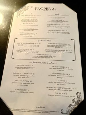 Menu photo 1 Proper 21 - F Street Washington, DC, DC Menu photo 1 Proper 21 - F Street Washington, DC, DC