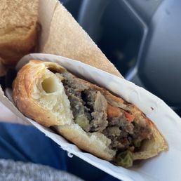 Inside the lamb pasty