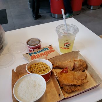Jollibee - this is a two-piece meal with butter corn and steamed rice. - Chicken Shop Near Me - Edmonton, Alberta