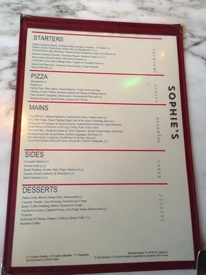 Menu photo 5 Sophie's Bar Dublin, D