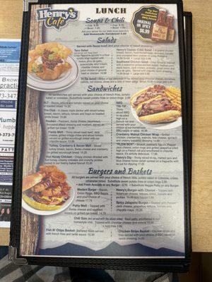 Menu photo 4 Henry's Cafe Tehachapi, CA
