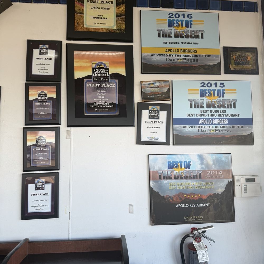 Apollo Restaurant - Awards - Burgers Near Me - Victorville, California