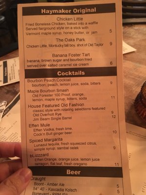 Menu photo 7 Haymaker Portland, OR