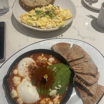 Ol Days - Ricotta eggs and shakshuka + 1 flat white and espresso $25 per person. Food is ok, needed salt. Ambient is nice. - Breakfast & Brunch Near Me - Miami, Florida