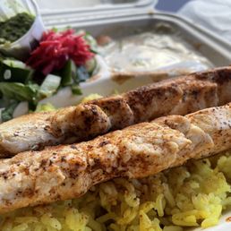 Chicken kebab plate