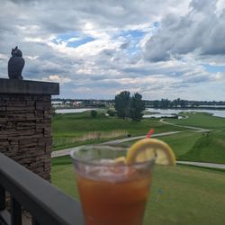 The Emerald Green at Lost Marsh - Yummy *something Haper with delish spark of St Germain (elderflower), bourbon, lemonade, iced tea with a view of downtown