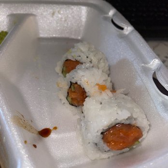 Suben Sushi+Bento - I already ate half of my Spicy salmon roll - Japanese Near Me - Carrollton, Texas