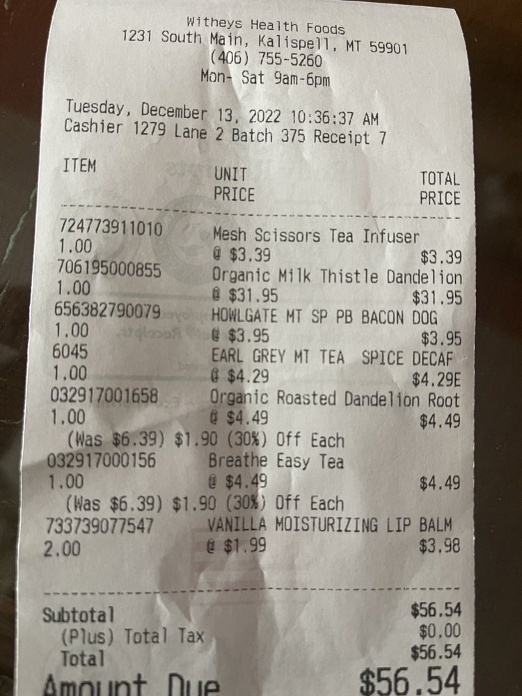 WITHEY’S HEALTH FOODS Updated September 2024 12 Reviews 1231 S