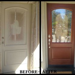Carlson's Painting - Faux wood door