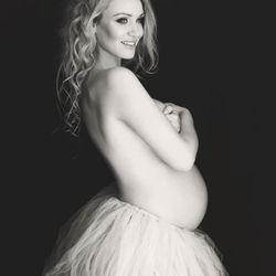 Direktpositiv Fotografie - Babybauch