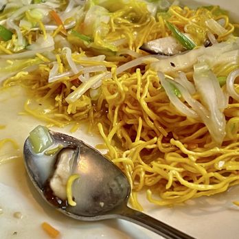 Panda Inn - Upside Down Crispy Noodles with vegetables - Chinese Near Me - Ontario, California