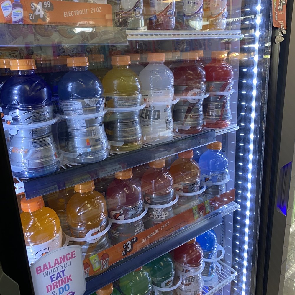 Chevron - a refrigerated refrigerator filled with drinks - Gas Stations Near Me - Pasadena, California Chevron - a refrigerated refrigerator filled with drinks - Gas Stations Near Me - Pasadena, California