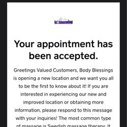 Appointment Accepted on 11/22/2021