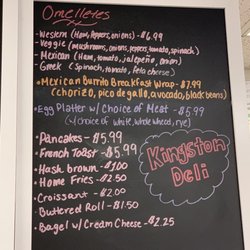 Kingston Deli & Cafe - Breakfast Menu