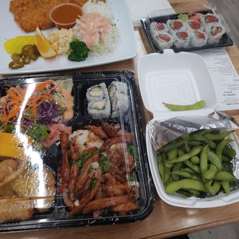 Zion Market - Teriyaki chicken Bento box with spicy tuna roll and edamame - International Grocery Near Me - Lewisville, Texas