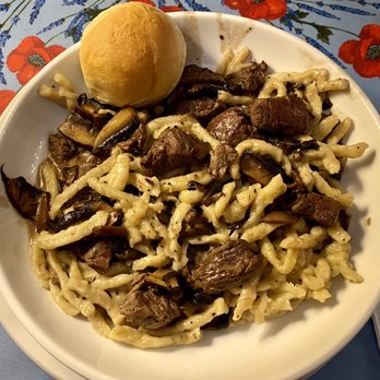 Village Baker - Beef tenderloin, portobello mushroom spaetzle - Bakeries Near Me - Spring Lake, Michigan Village Baker - Beef tenderloin, portobello mushroom spaetzle - Bakeries Near Me - Spring Lake, Michigan