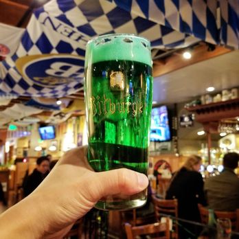 Shultzy's Bar & Grill - St Patrick's day Green Bitburger! - Hot Dogs Near Me - Seattle, Washington
